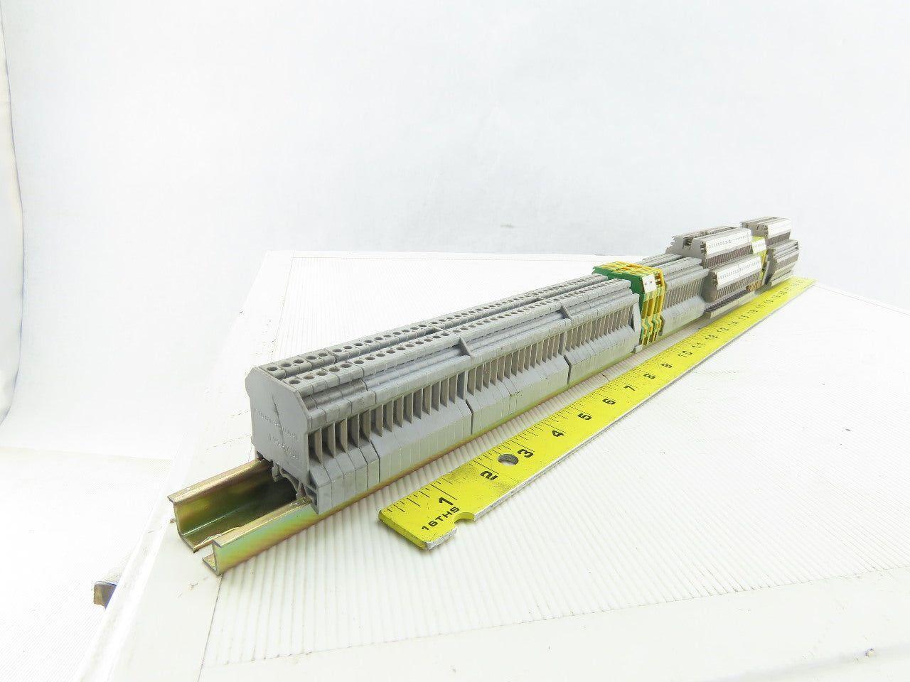 Connectwell CTS2.5UN Terminal Blocks 800V 32A 22-12 Awg DIN Rail Misc Lot of 107