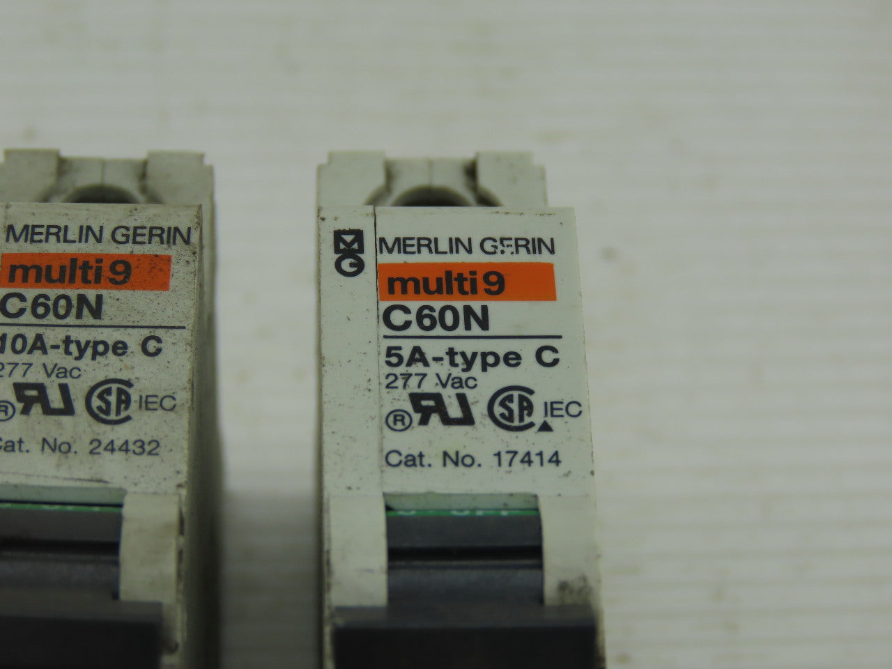 Merlin Gerin C60N 5A-Type C 277 Volt Circuit Breaker Lot of 7