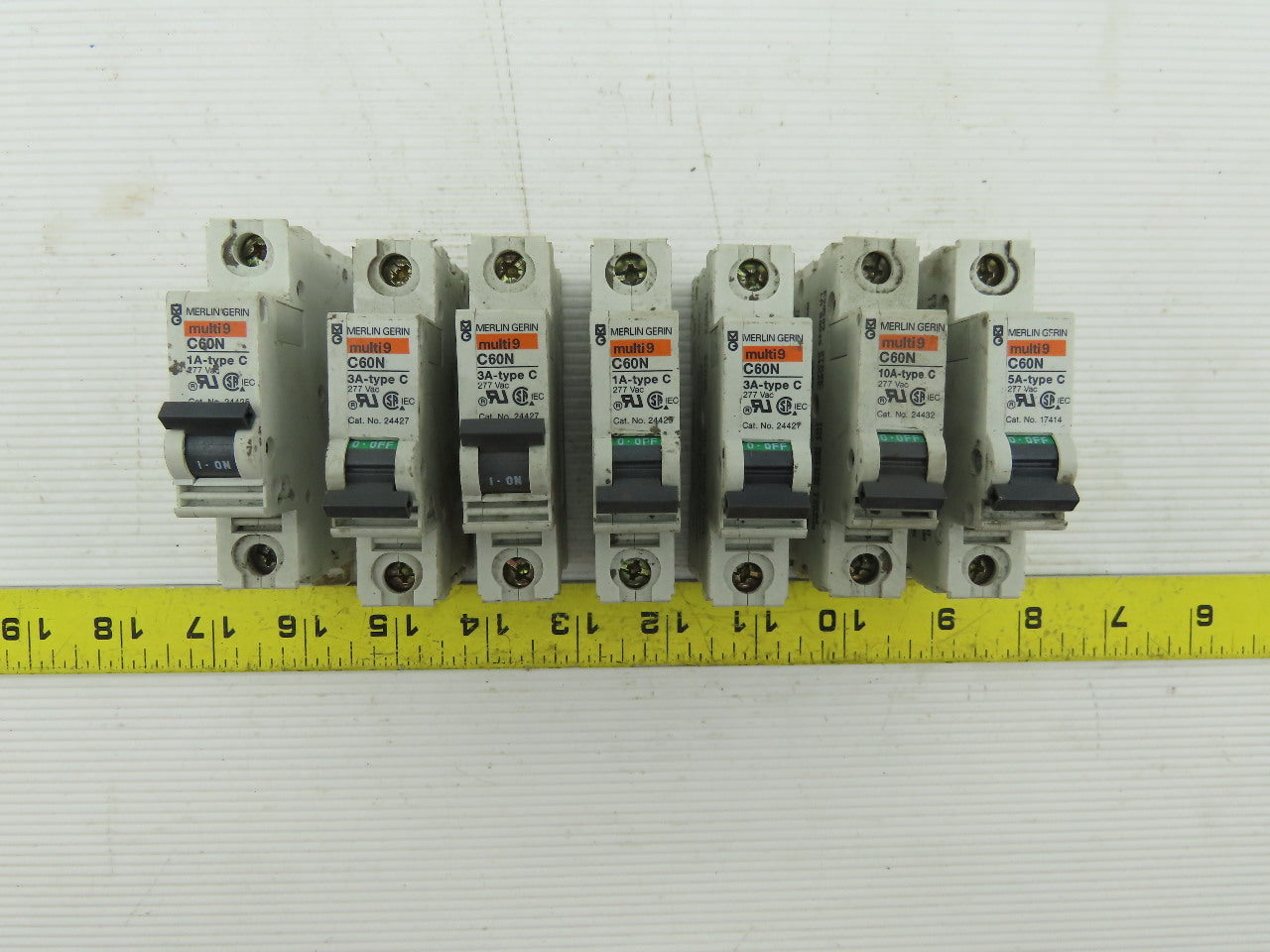 Merlin Gerin C60N 5A-Type C 277 Volt Circuit Breaker Lot of 7