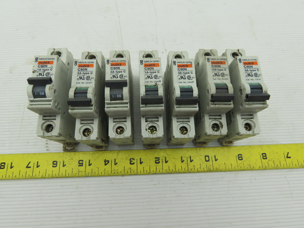 Merlin Gerin C60N 5A-Type C 277 Volt Circuit Breaker Lot of 7