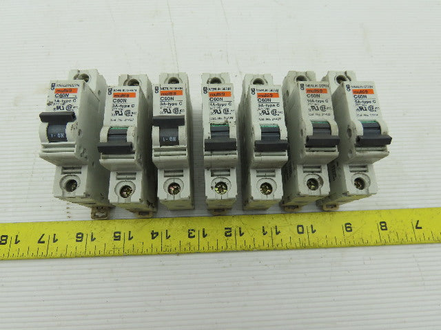 Merlin Gerin C60N 5A-Type C 277 Volt Circuit Breaker Lot of 7