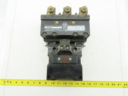 Allen Bradley 702-E0D9347 SER. K Motor Starter Size 4 100HP 600V 135A 120V Coil
