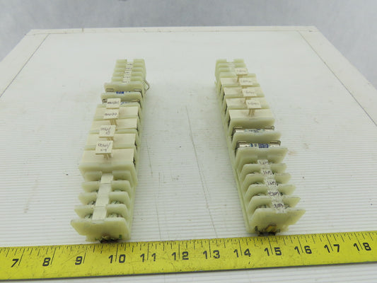 Allen Bradley 1492-CE White Clear Wire Terminal Fuse Holder With fuses Lot Of 42