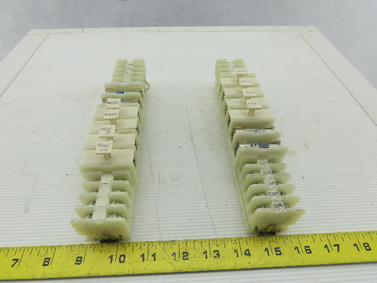 Allen Bradley 1492-CE White Clear Wire Terminal Fuse Holder With fuses Lot Of 42