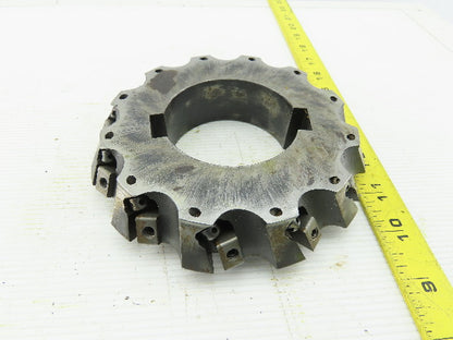 Dijet 6-5/8" Indexable Face Shell LH Mill Cutter 3" Arbor 12 Flute