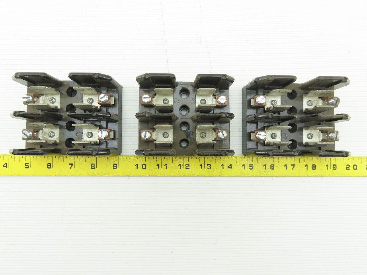 Buss J60030-2COR 2 Pole Class J Fuse Holder Block 600V 30A Lot of 3