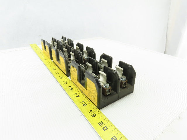 Buss J60030-2COR 2 Pole Class J Fuse Holder Block 600V 30A Lot of 3