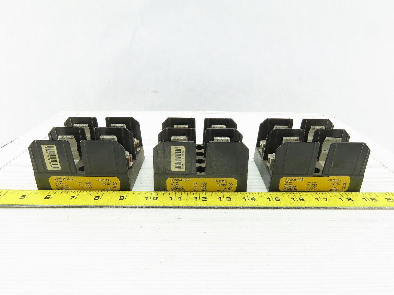 Buss J60060-2COR 600V 60A 2P Class J Fuse Holder Lot of 3