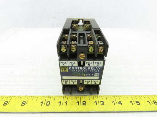 Square D L0-40 Class 8501 Ser. A 120-600V Control Relay 110-120V Coil