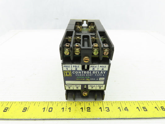 Square D L0-40 Class 8501 Ser. A 120-600V Control Relay 110-120V Coil