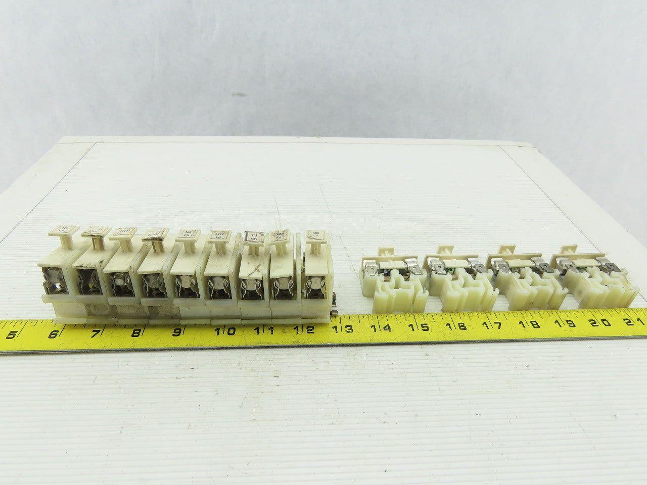 Allen Bradley 1492-CE Terminal Block W/Fuses Din Rain Lot of 13