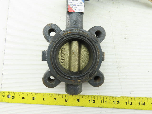 NIBCO LD2000 2.5" 200PSI Ductile-Iron Butterfly Valve  EPDM Seat ALBZ Disc
