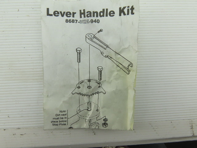 Asco V 9810 Butterfly Valve Handle And Notch Plate With Hardware