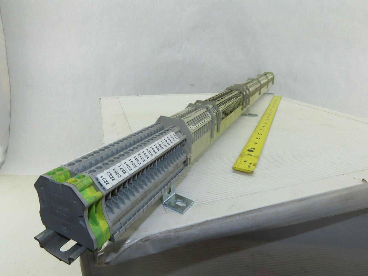 Weidmuller WK4/U Mixed Terminal Block DIN Rail 600V 40A Lot of 123