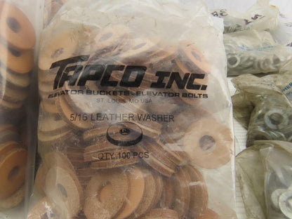 Tapco Flat Countersunk Head Elevator Bolts Lock Washers Nuts Leather Washers