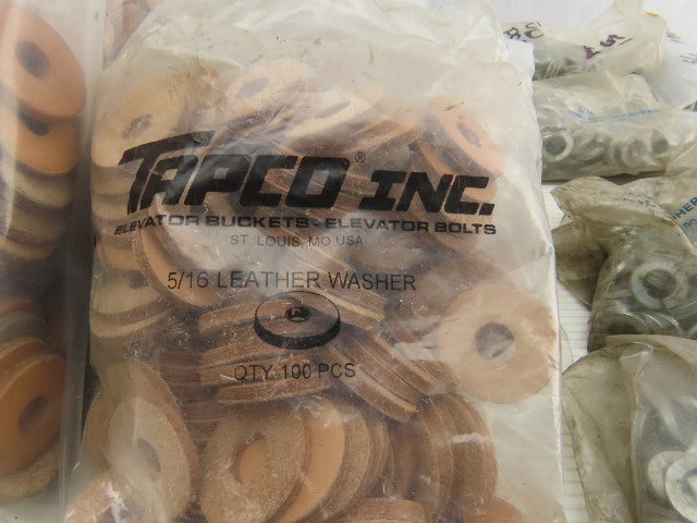 Tapco Flat Countersunk Head Elevator Bolts Lock Washers Nuts Leather Washers