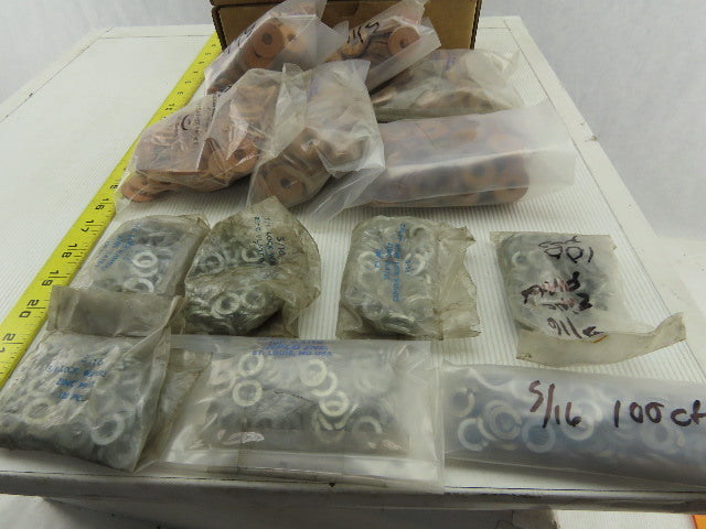 Tapco Flat Countersunk Head Elevator Bolts Lock Washers Nuts Leather Washers