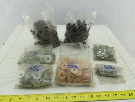 Tapco 5/16-18x2 Countersunk Elevator Bolt W/Fender Washer, Flat, Lock, & Hex Nut