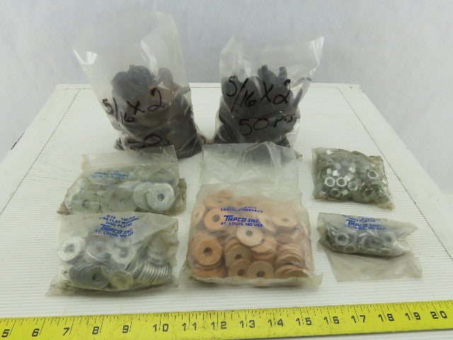 Tapco 5/16-18x2 Countersunk Elevator Bolt W/Fender Washer, Flat, Lock, & Hex Nut