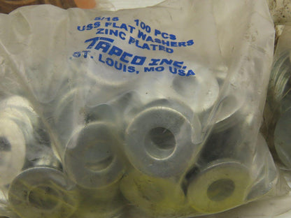 Tapco 5/16-18x1-1/2 Flat Countersunk Bolts W/Washers And Hex Nuts Bulk Lot