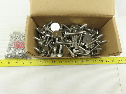 Tapco 5/16-18 x 2" Stainless Steel Elevator Bolt With Hex Nuts Lot of 100