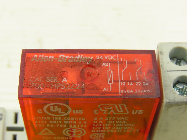 Allen Bradley 700-HPS2Z24 HN123 Relay Safety Control 8-Blade 24VDC 2PDT 8A 30VDC