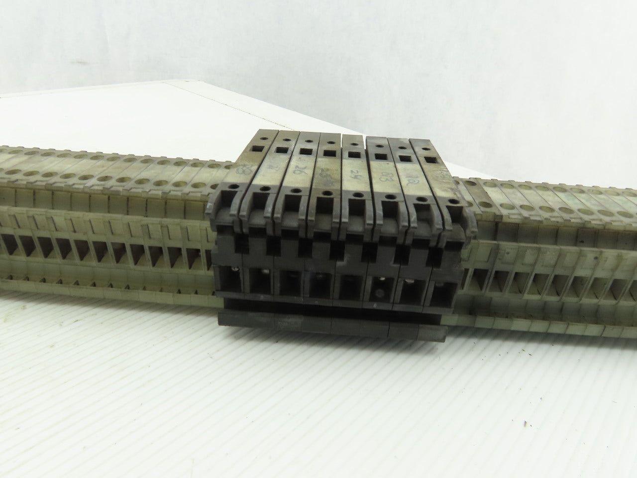 Allen Bradley 1492-H DIN Rail Mount Fuse Holders And Terminal Blocks Lot Of 135