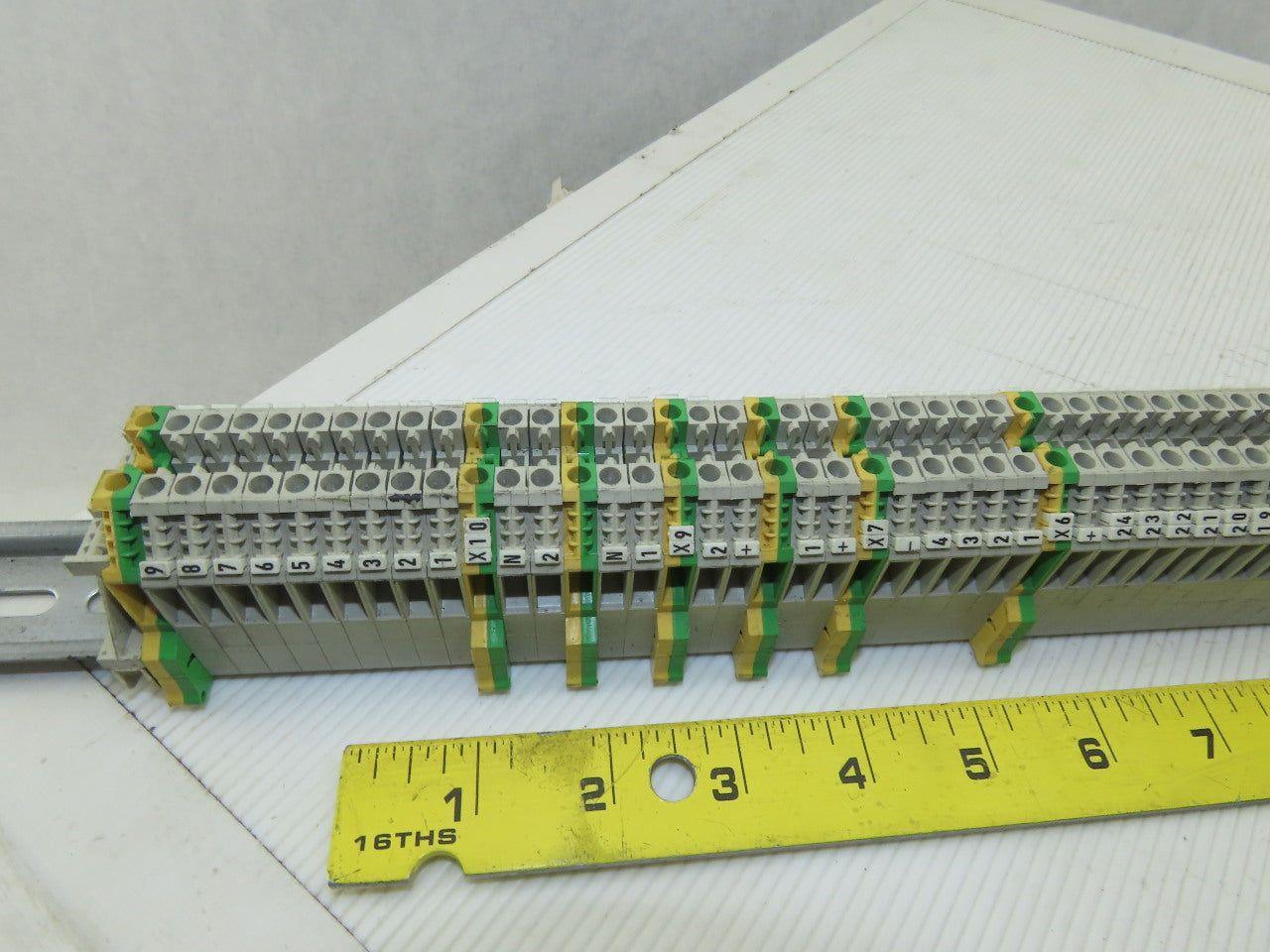 Weidmuller WK4/U Terminal Blocks 600/800V 20-10AWG And Grounds Lot of 106