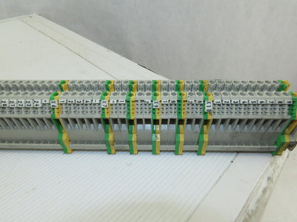 Weidmuller WK4/U Terminal Blocks 600/800V 20-10AWG And Grounds Lot of 106
