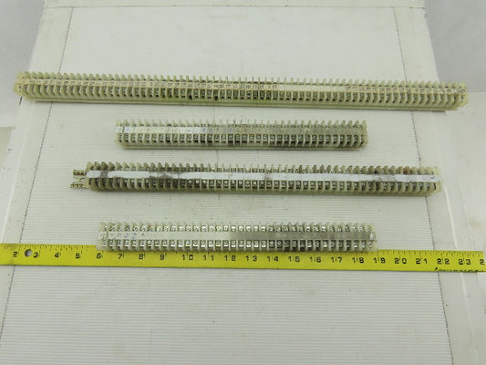 Allen Bradley 1492-F DIN Rail Mount Terminal Block On 4 DIN Rail Lot of 189