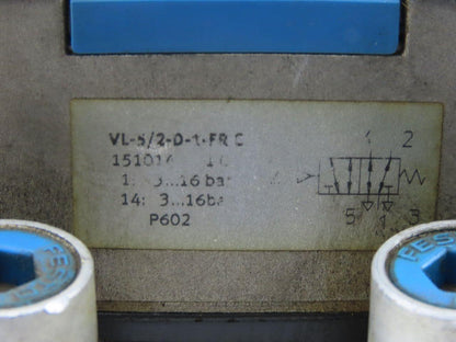 Festo ZP-D-1-24G Pneumatic Valve with Solenoid Block Lot of 2