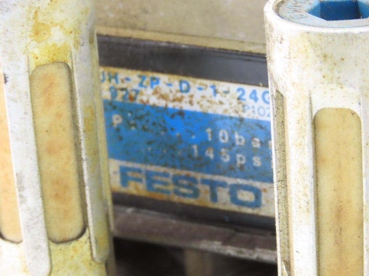 Festo ZP-D-1-24G Pneumatic Valve with Solenoid Block Lot of 2