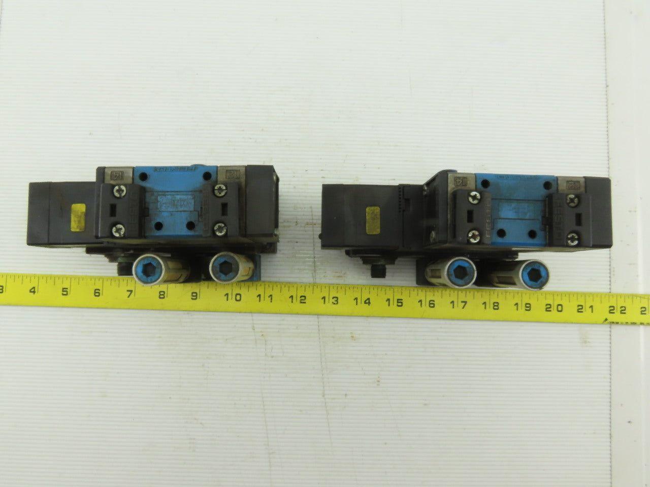 Festo ZP-D-1-24G Pneumatic Valve with Solenoid Block Lot of 2