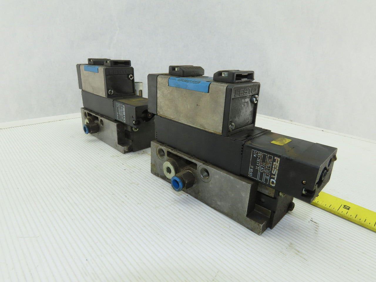 Festo ZP-D-1-24G Pneumatic Valve with Solenoid Block Lot of 2