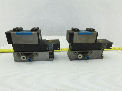 Festo ZP-D-1-24G Pneumatic Valve with Solenoid Block Lot of 2