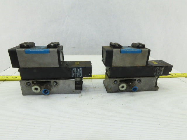 Festo ZP-D-1-24G Pneumatic Valve with Solenoid Block Lot of 2