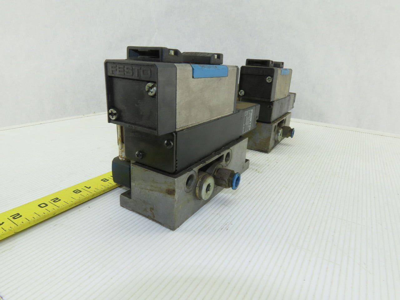 Festo ZP-D-1-24G Pneumatic Valve with Solenoid Block Lot of 2