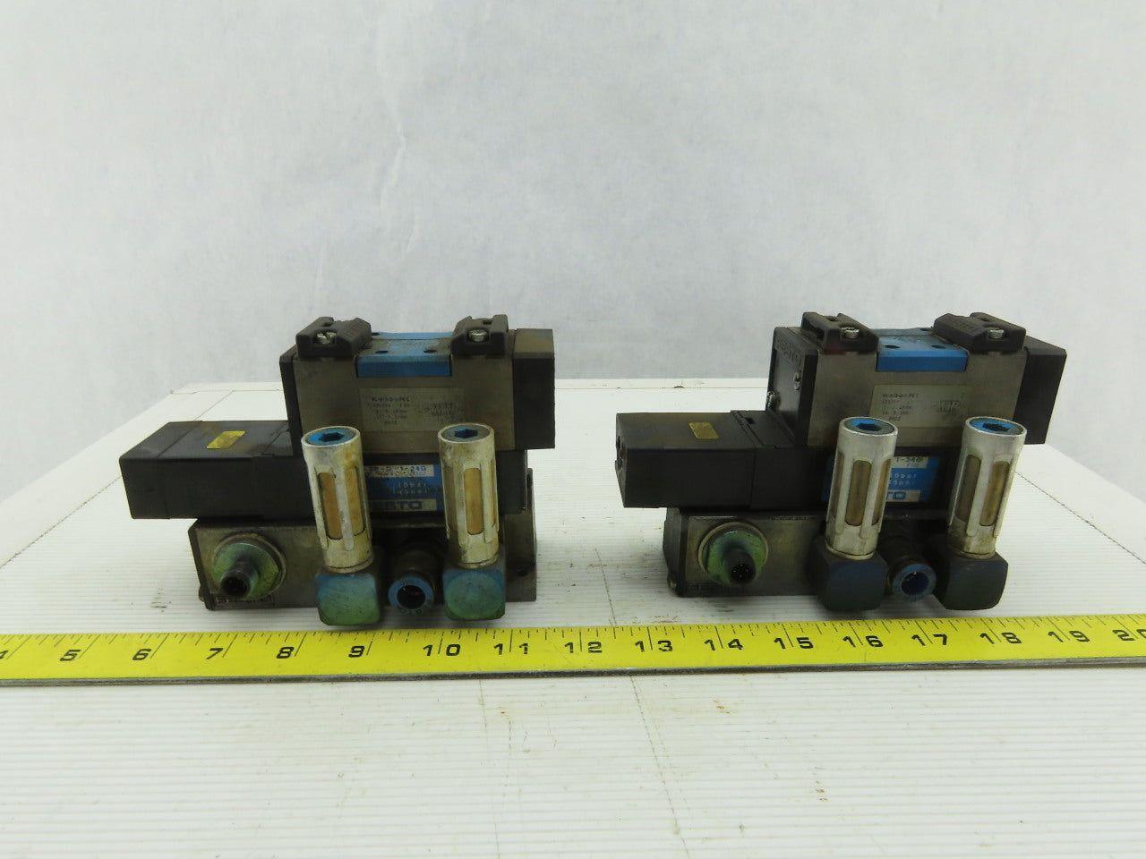 Festo ZP-D-1-24G Pneumatic Valve with Solenoid Block Lot of 2