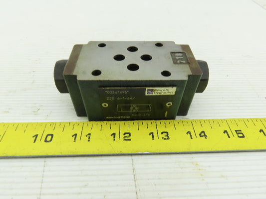 Rexroth Z2S6-1-64 Piloted Operated Hydraulic Check Valve 315 Bar Max
