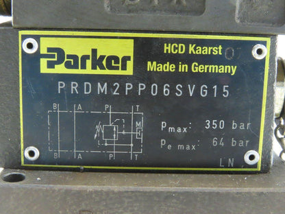 Parker PRDM2PP21SNS Pressure Reducing Module 24VDC Hydraulic Valve Subplate Assy
