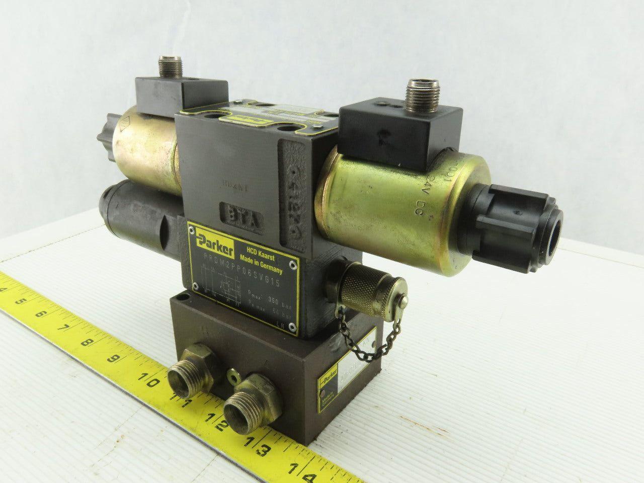Parker PRDM2PP21SNS Pressure Reducing Module 24VDC Hydraulic Valve Subplate Assy