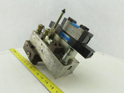 Festo VL-5/3E-D-1-C Pneumatic Valve with Solenoid Block & Sub Base Manifold
