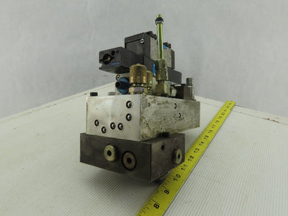 Festo VL-5/3E-D-1-C Pneumatic Valve with Solenoid Block & Sub Base Manifold