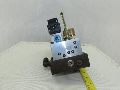 Festo VL-5/3E-D-1-C Pneumatic Valve with Solenoid Block & Sub Base Manifold
