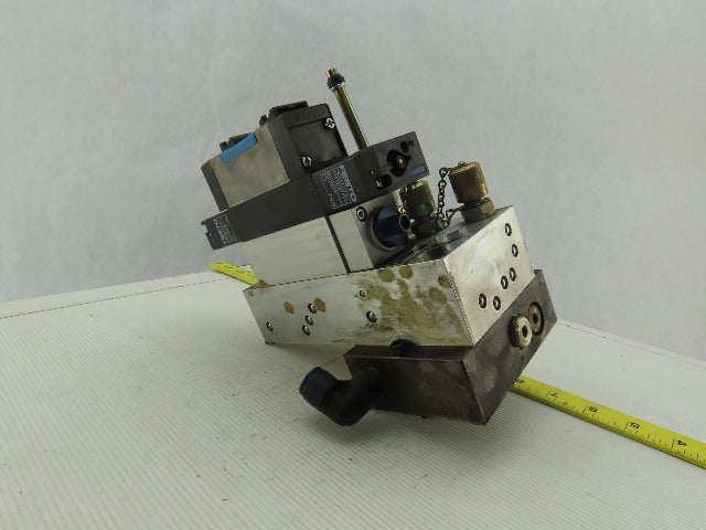 Festo VL-5/3E-D-1-C Pneumatic Valve with Solenoid Block & Sub Base Manifold