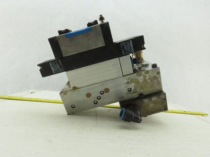 Festo VL-5/3E-D-1-C Pneumatic Valve with Solenoid Block & Sub Base Manifold