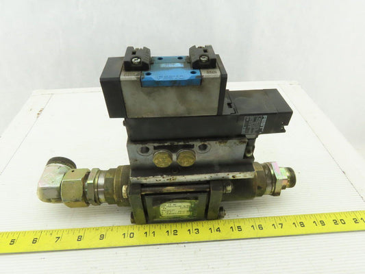 Muller Coax Vmk 15 Nc Pneumatic Valve W/Festo Block Plate & Solenoid