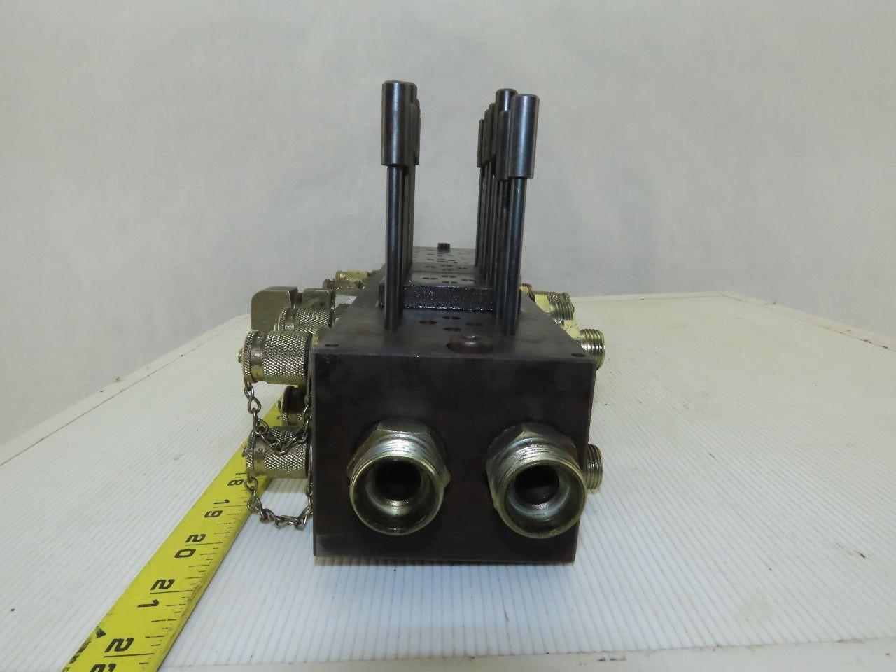 8 Station Hydraulic Valve Manifold O-Ring 32 Ports 1.25-16mm 4-1.75-20mm