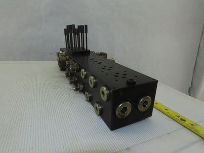 8 Station Hydraulic Valve Manifold O-Ring 32 Ports 1.25-16mm 4-1.75-20mm