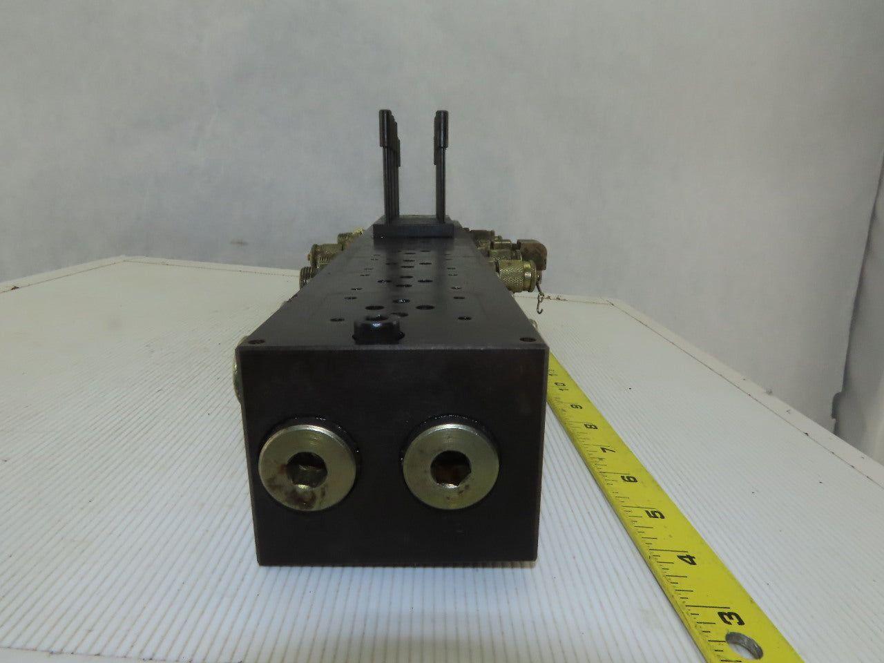 8 Station Hydraulic Valve Manifold O-Ring 32 Ports 1.25-16mm 4-1.75-20mm